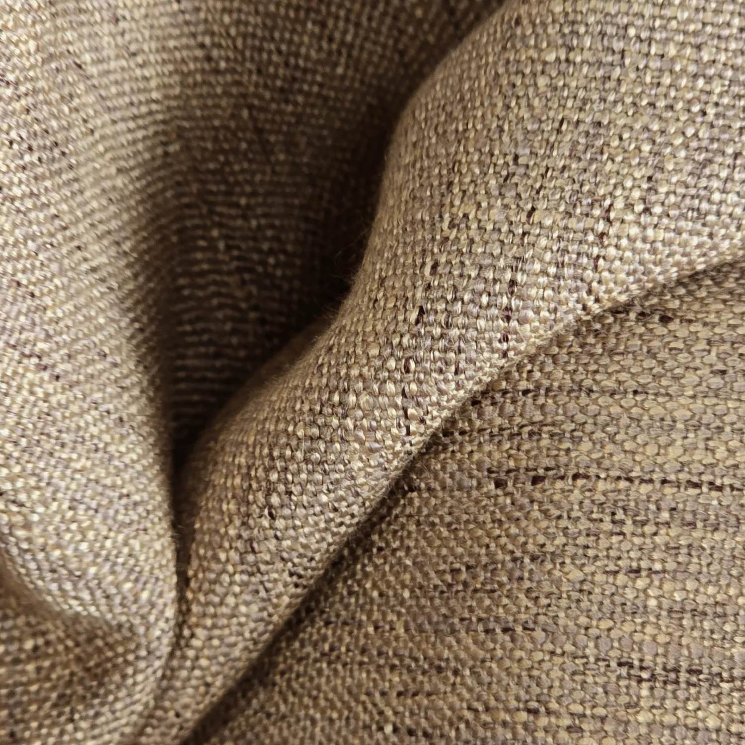 Gordijnen - Linnen gordijnen Melania (bruin)