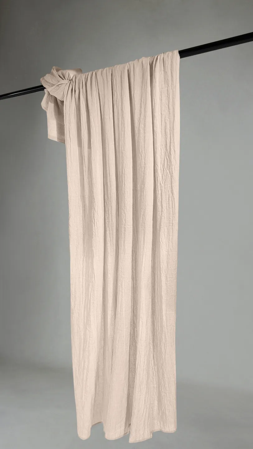 Gordijnen - Kantengordijn Hilma (licht beige)