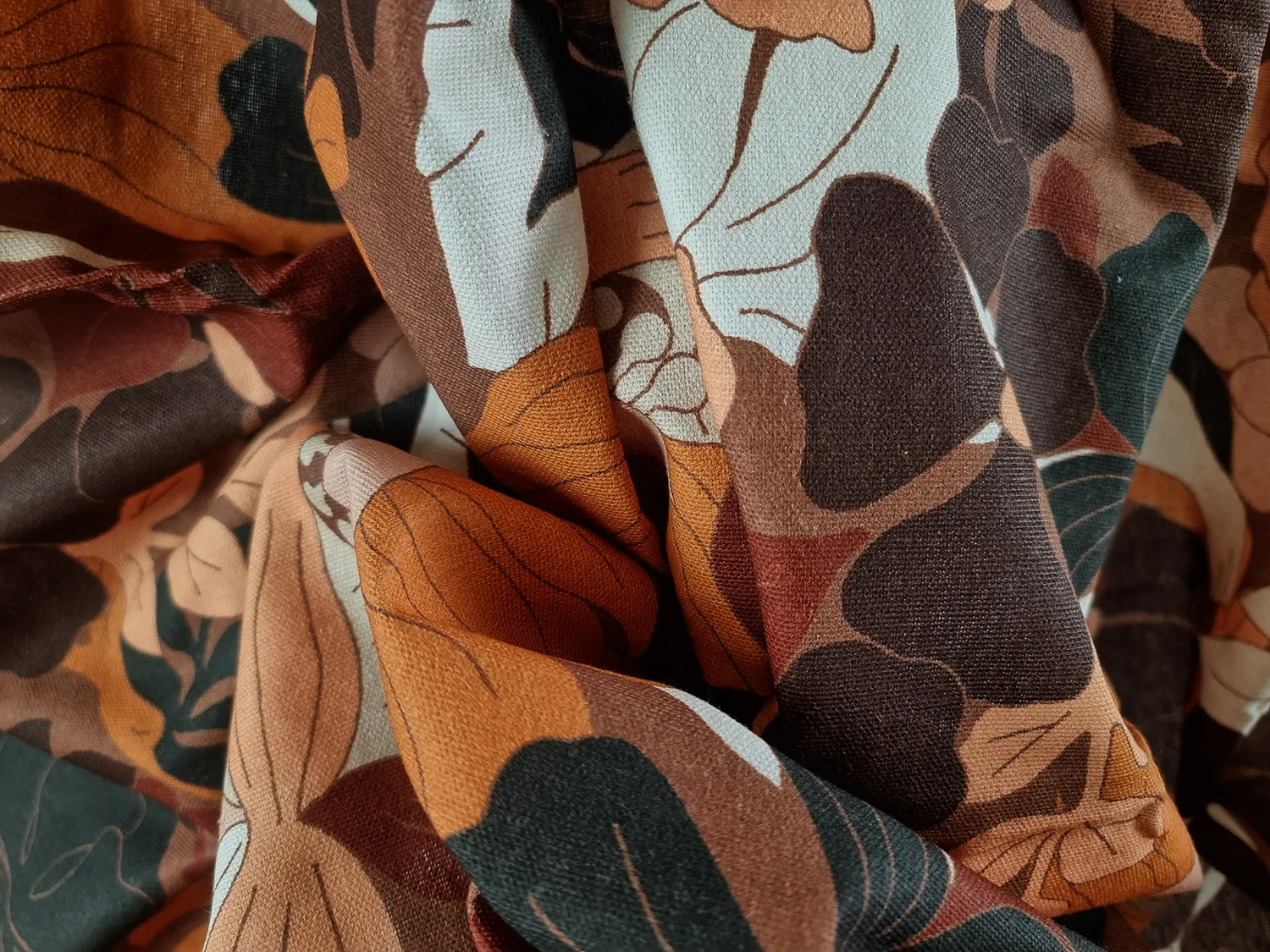 Gordijnen - Katoenen gordijn Asta (bruin)