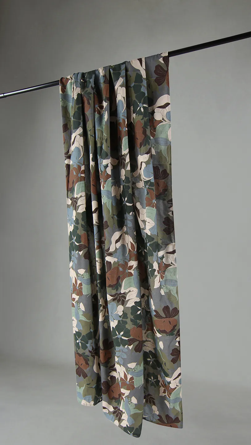 Gordijnen - Katoenen gordijn Asta (groen)