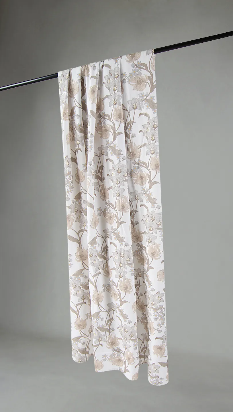 Gordijnen - Katoenen gordijn Florina (beige)