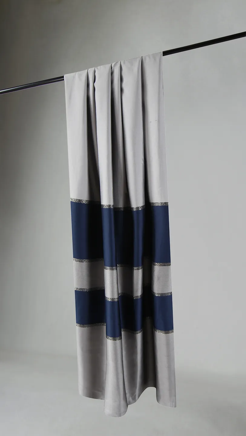 Gordijn - Austin (grijs/blauw)