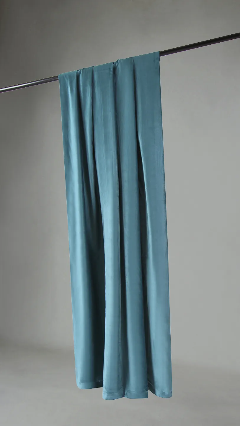 Gordijnen - Fluwelen gordijnen Juliet (blauw)