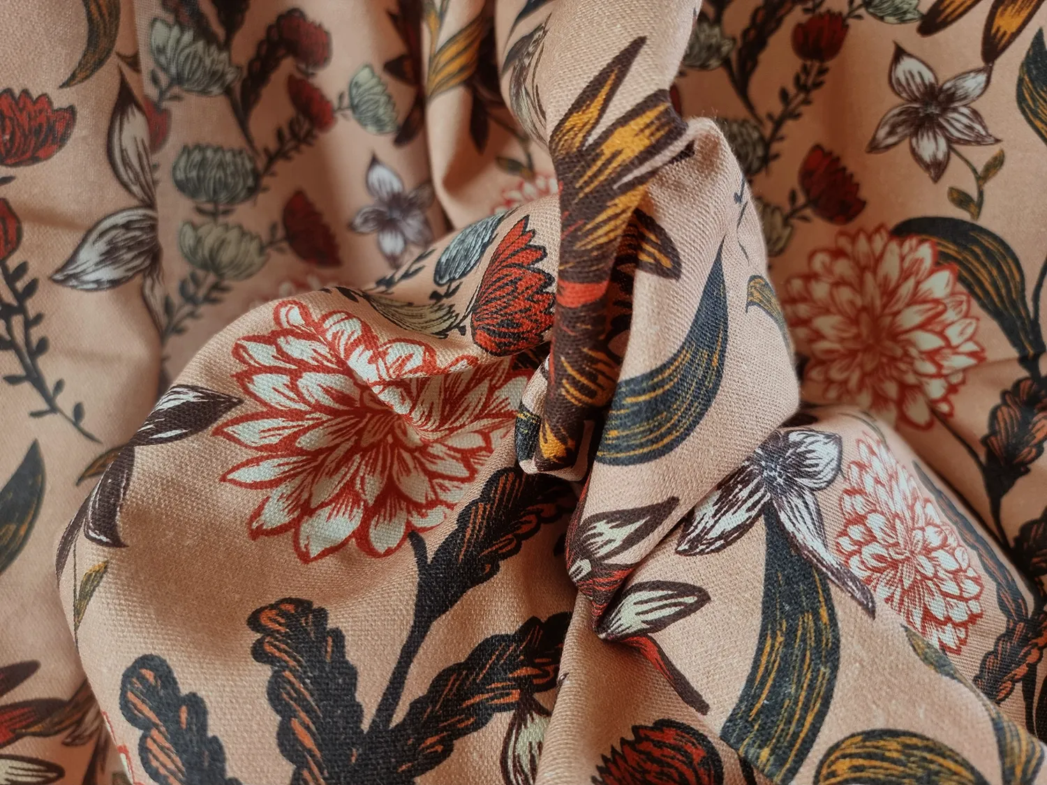 Gordijnen - Katoenen gordijn Lotten (blush)