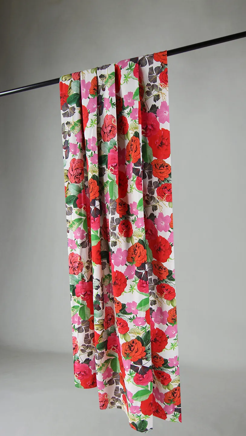 Gordijnen - Katoenen gordijn Magic (roze)