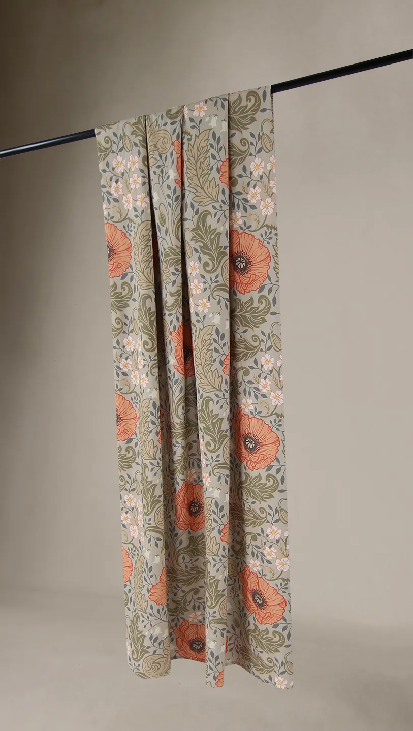 Katoenen gordijn - Poppy (beige)