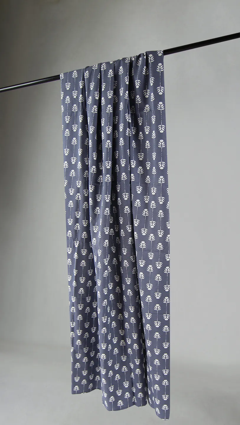 Gordijnen - Katoenen gordijn Sari (blauw)