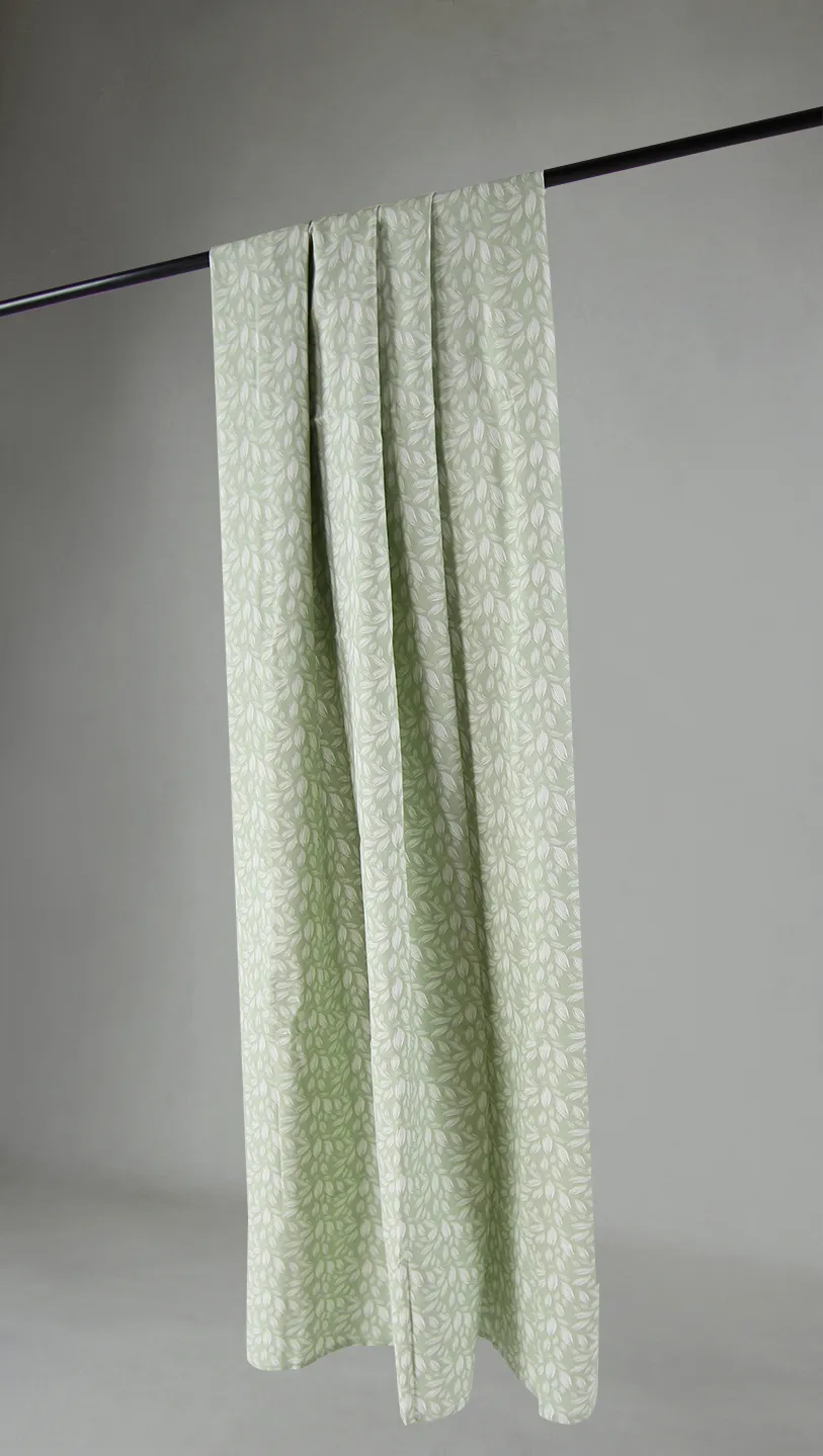 Gordijnen - Katoenen gordijn Satu (groen)