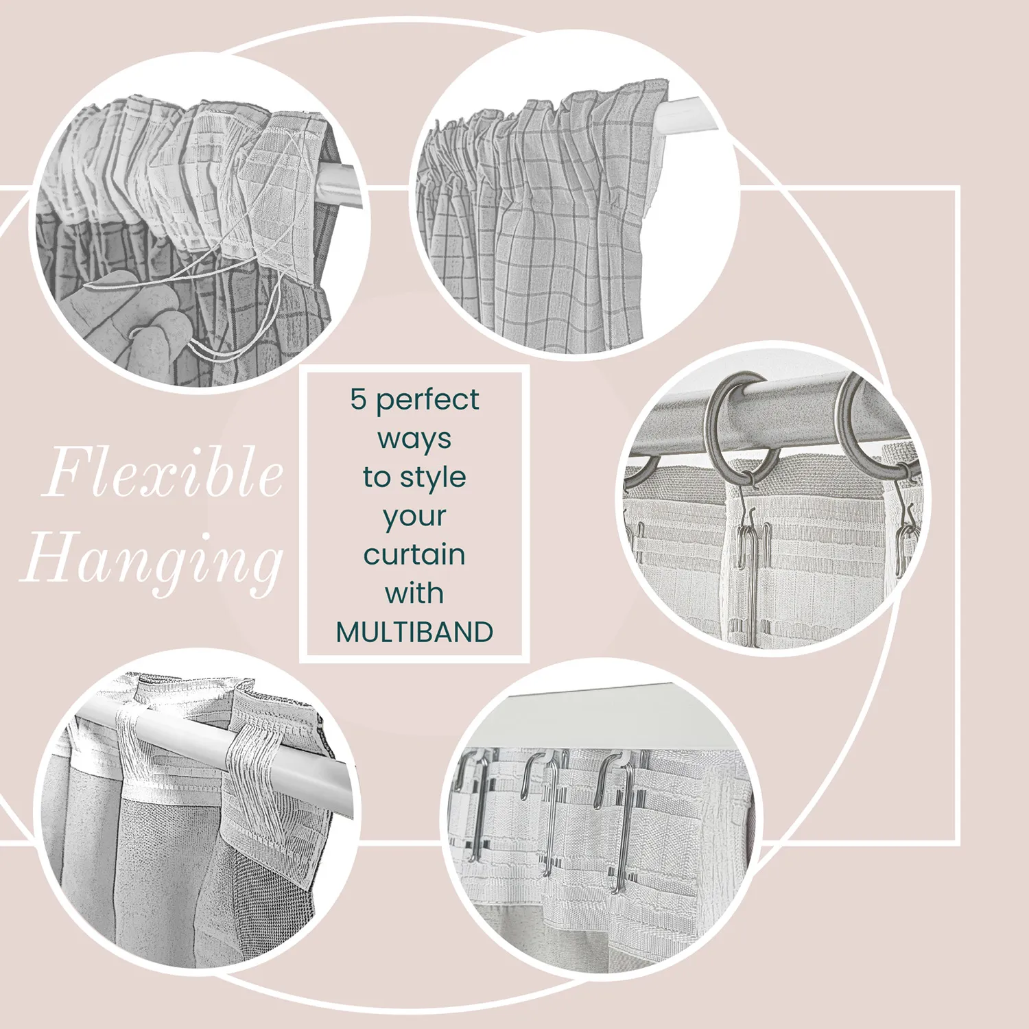 Gordijnen - Katoenen gordijn - Bodil (bruin)