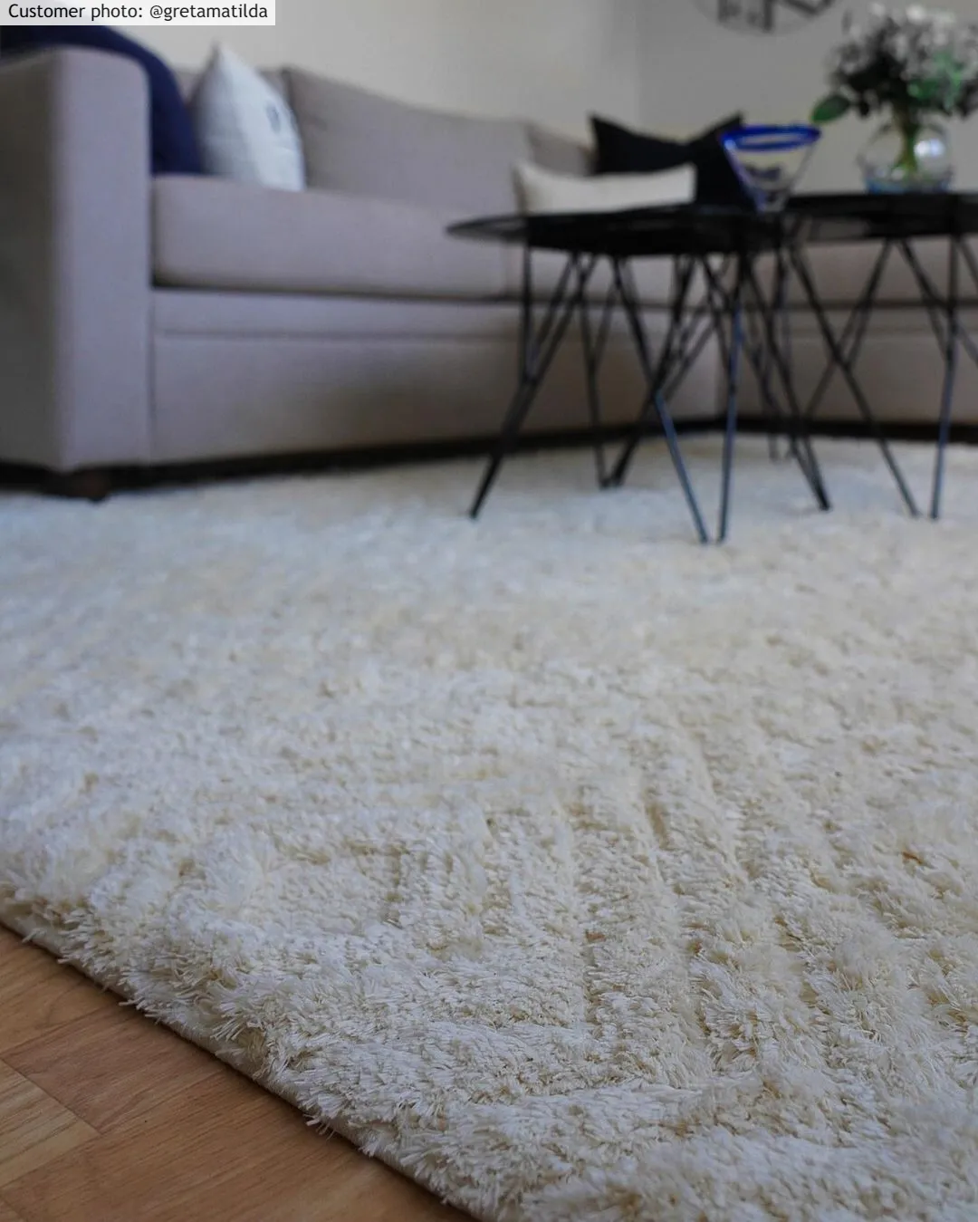 Hoogpolig vloerkleed - Monti (offwhite)