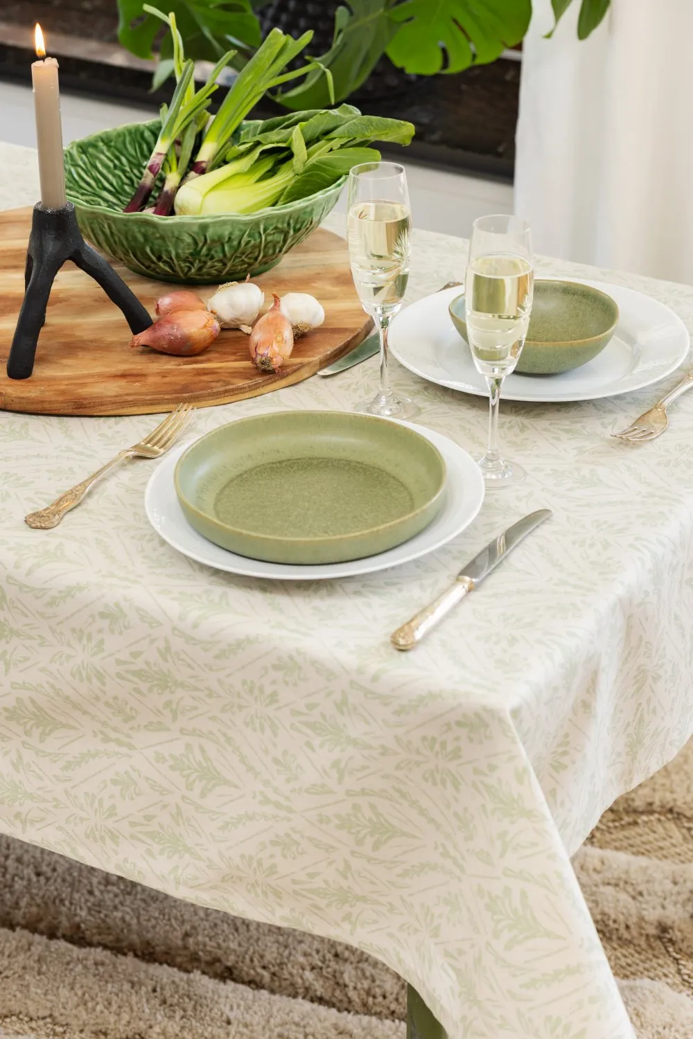 Katoenen tafelkleed - Helmi (groen)