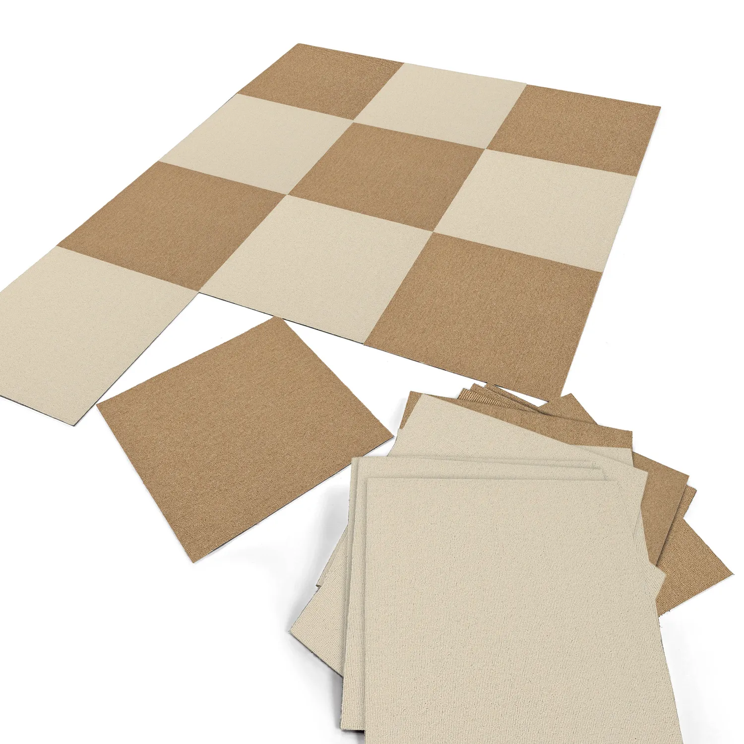 Vloerbedekking - Almeria Tapijttegels 24 st. (beige)