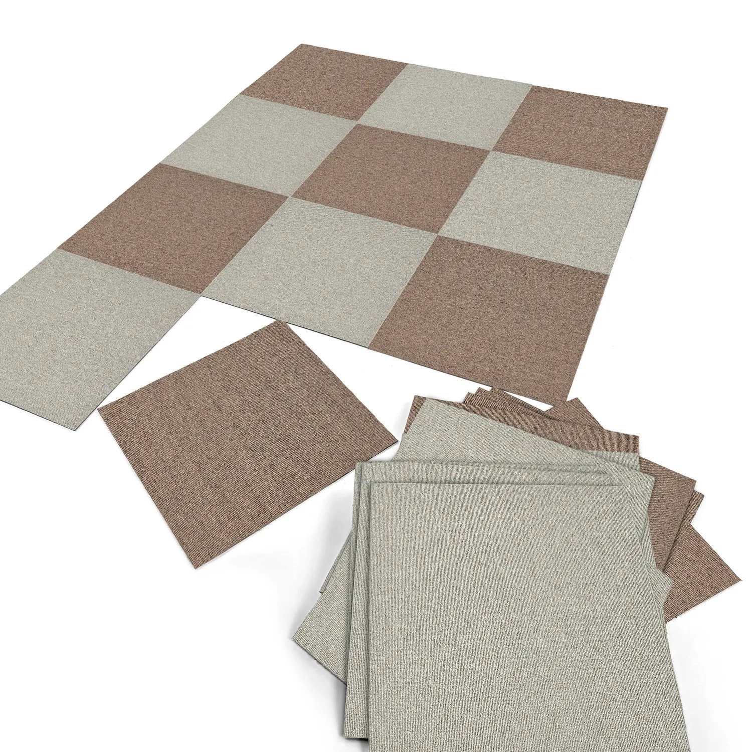 Vloerbedekking - Almeria Tapijttegels 24 st. (bruin)