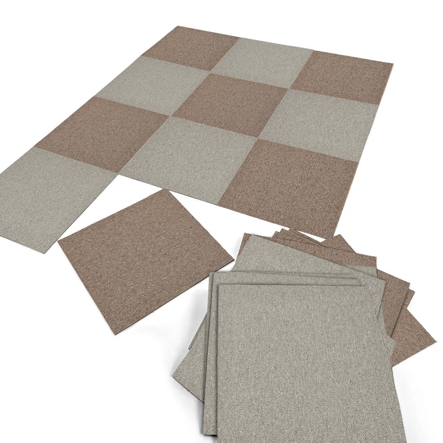 Vloerbedekking - Almeria Tapijttegels 24 st. (grijs)