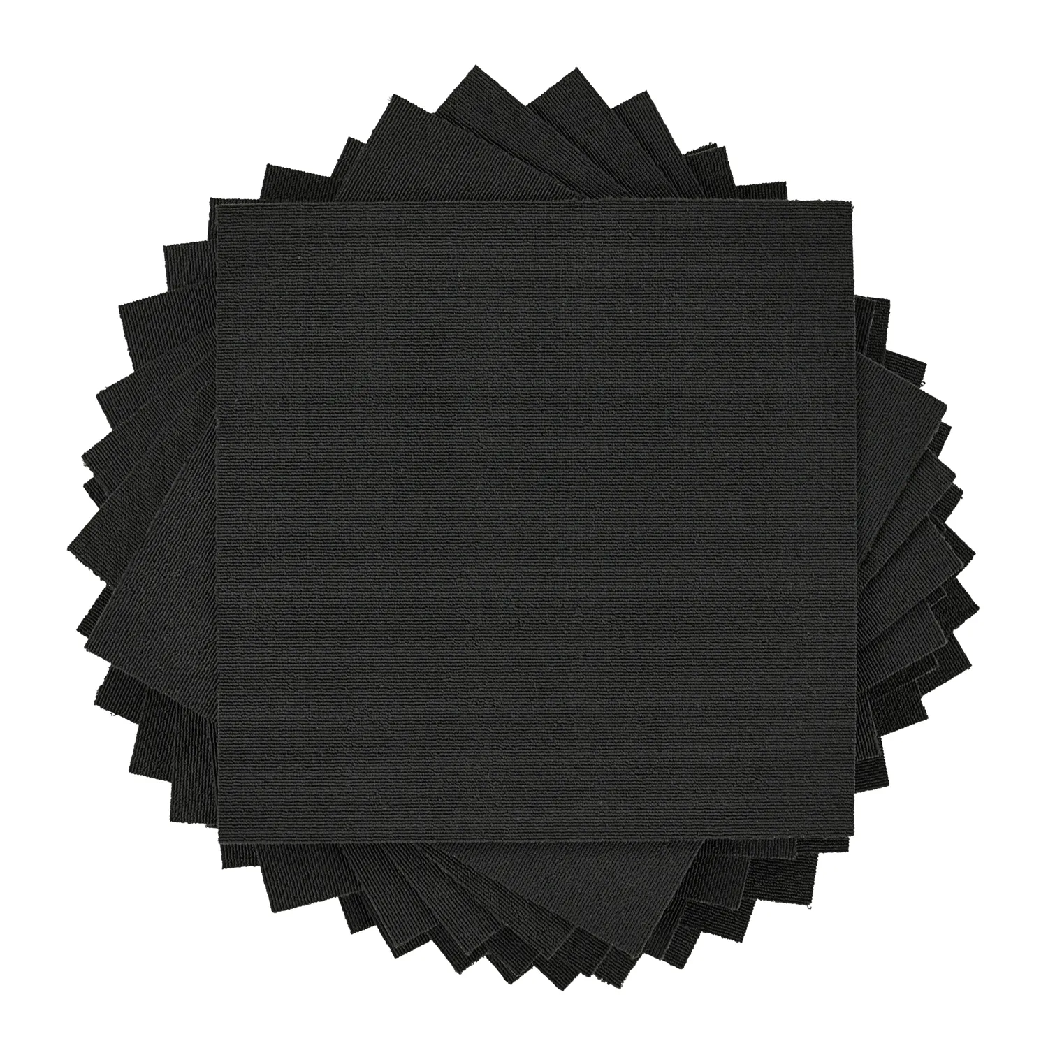 Vloerbedekking - Almeria Tapijttegels 24 st. (zwart)