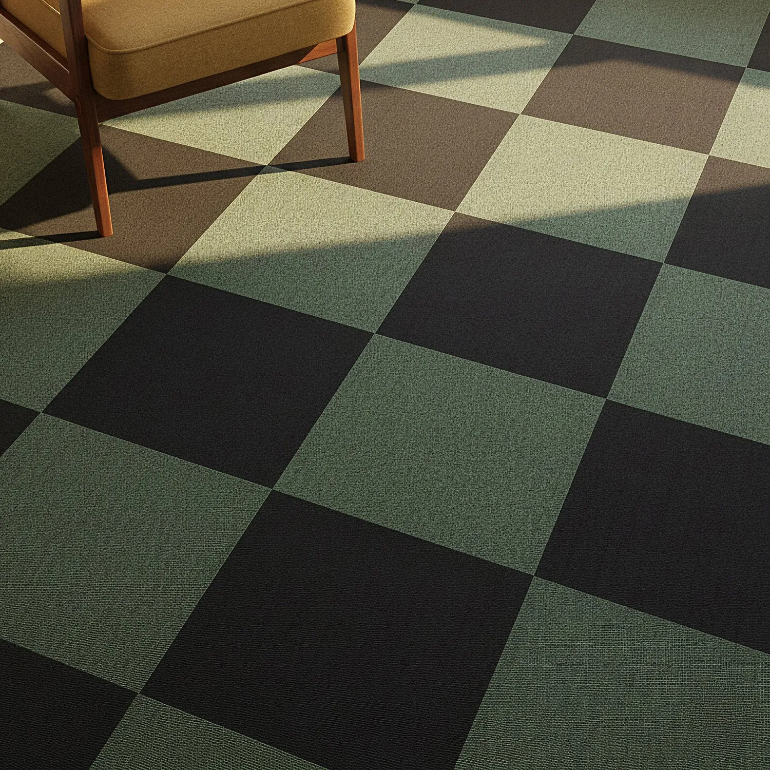 Vloerbedekking - Almeria Tapijttegels 24 st. (zwart)