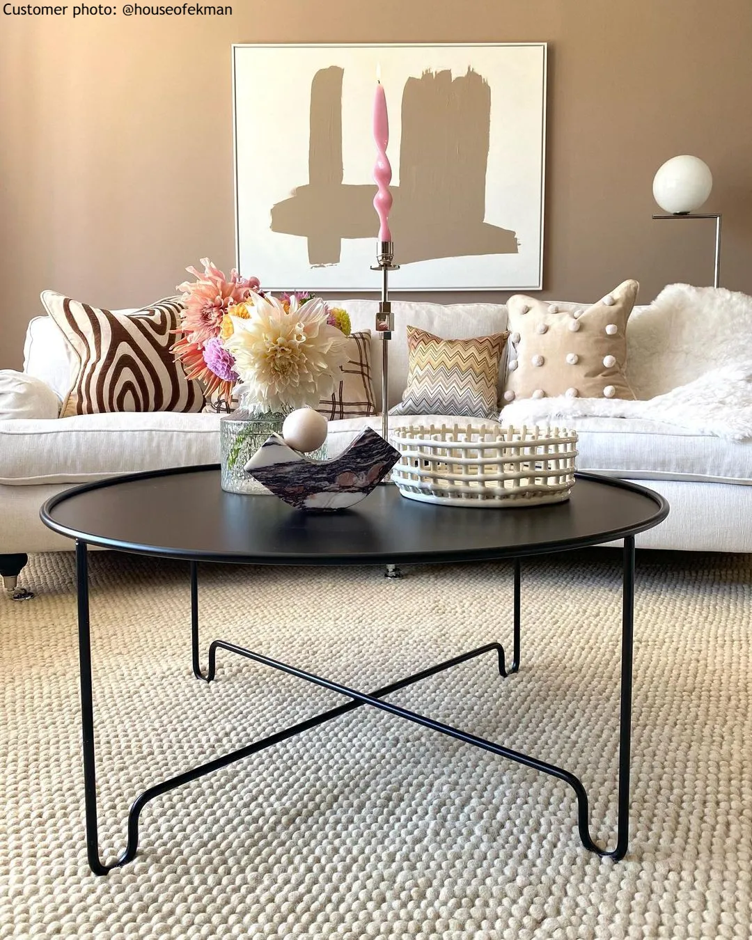 Ronde vloerkleden - Avafors Wool Bubble (beige)