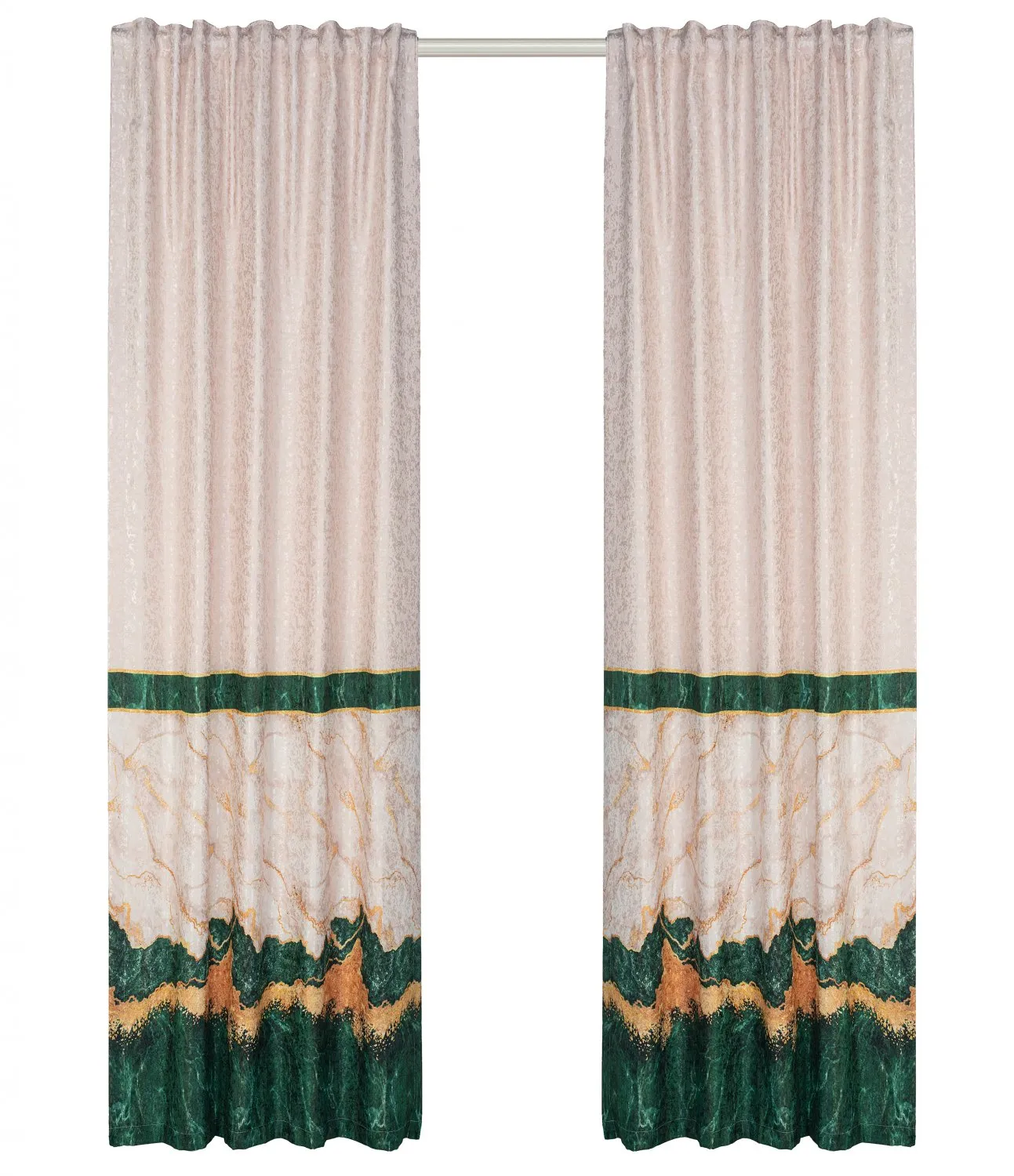 Gordijn - Padova (groen/wit/goud)