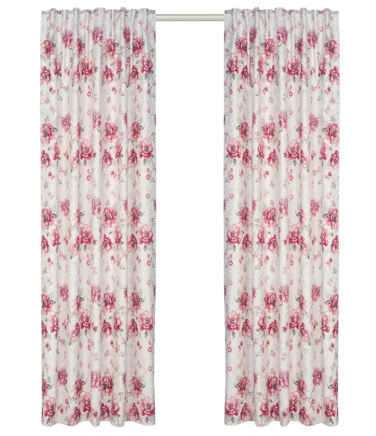 Gordijn - Blom (roze)