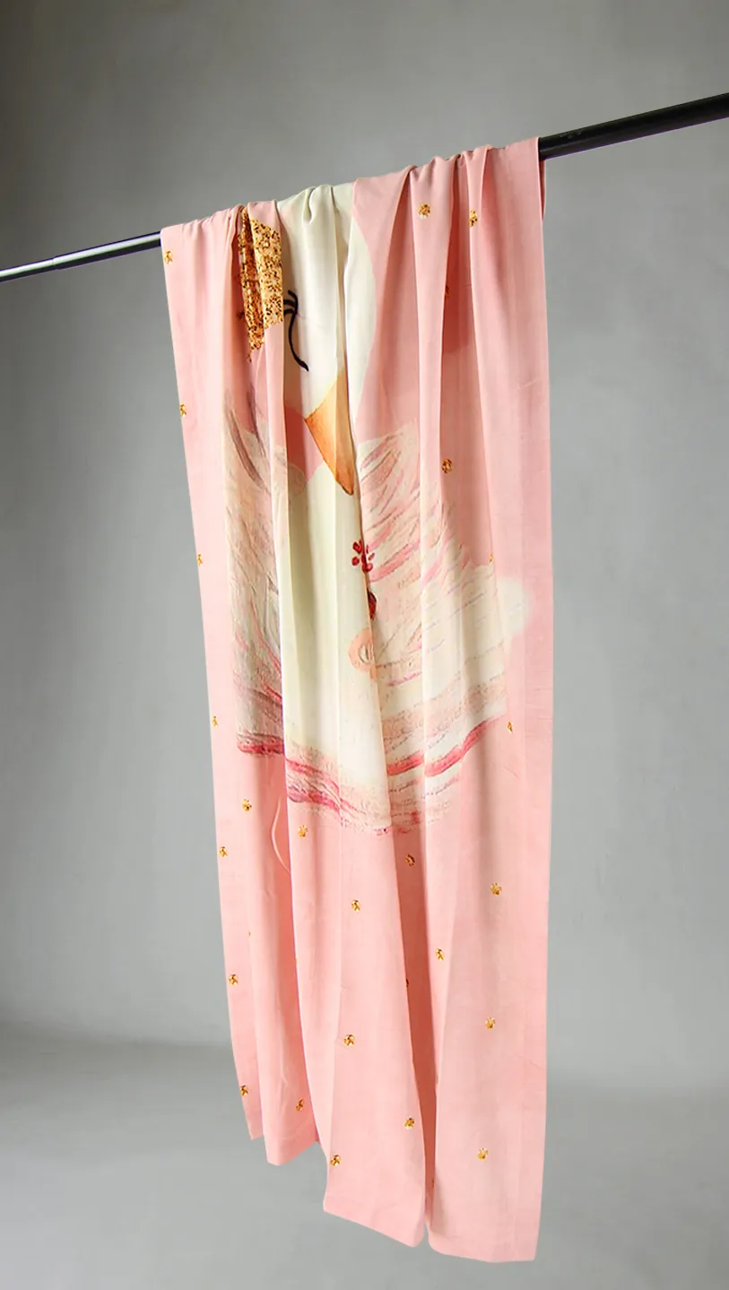 Gordijn - Swan (roze)