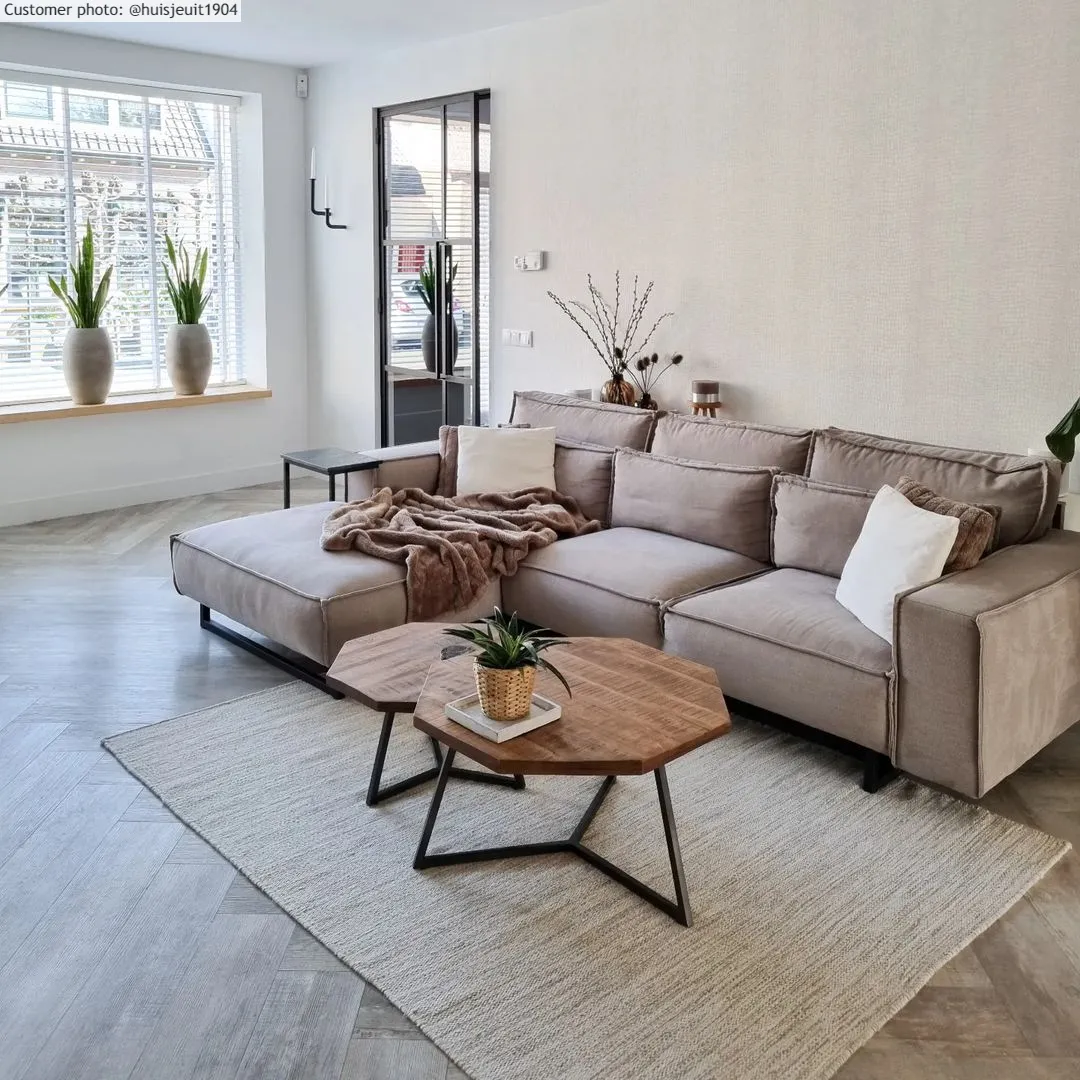 Wollen-vloerkleed - Dhurry (natuur)