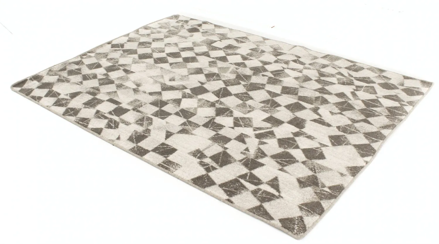 Wollen-vloerkleed - Kallatis (zwart/wit)