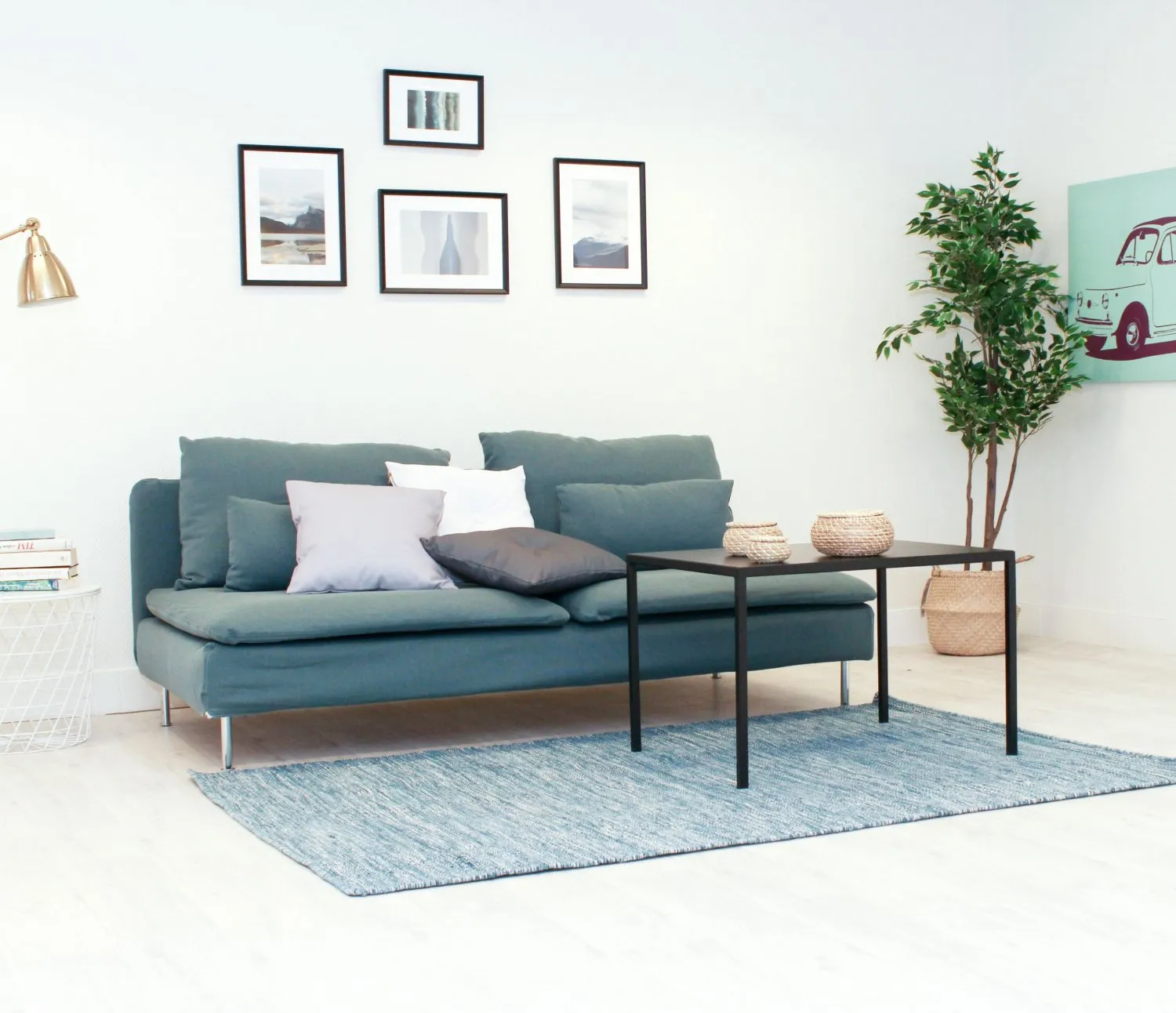 Wollen-vloerkleed - Wellington (blauw)