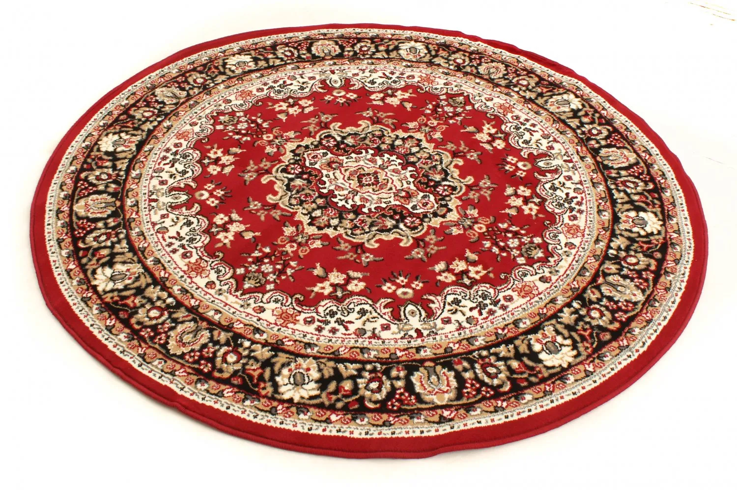 Rond vloerkleed - Peking (rood)