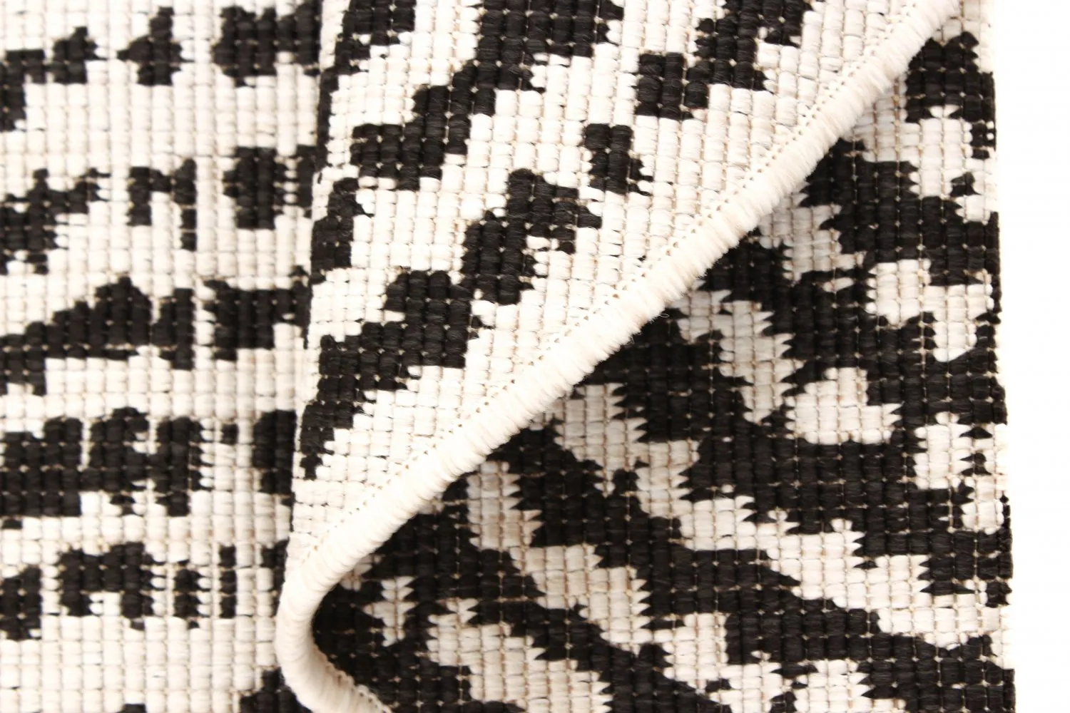 Rond vloerkleed - Brussels Swirl (zwart)