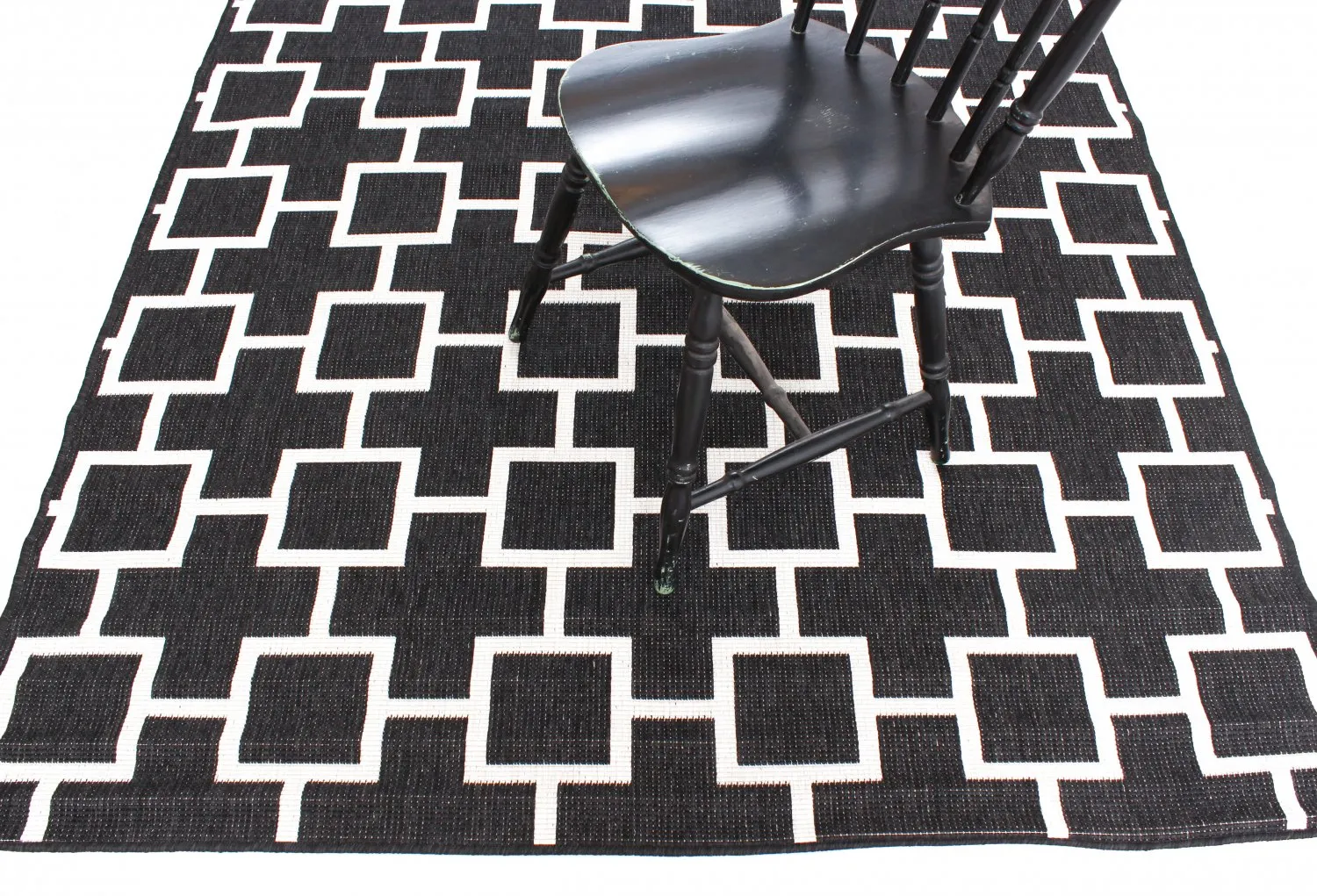 Vloerkleden voor binnen en buiten - Brussels Silver (zwart)