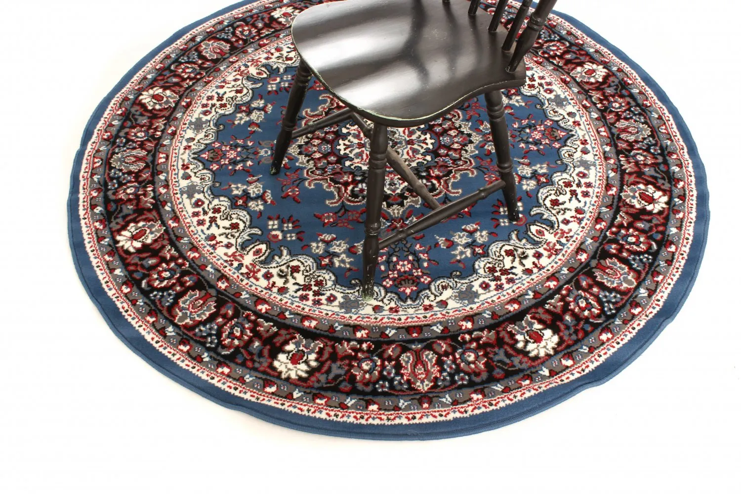 Rond vloerkleed - Peking (blauw)