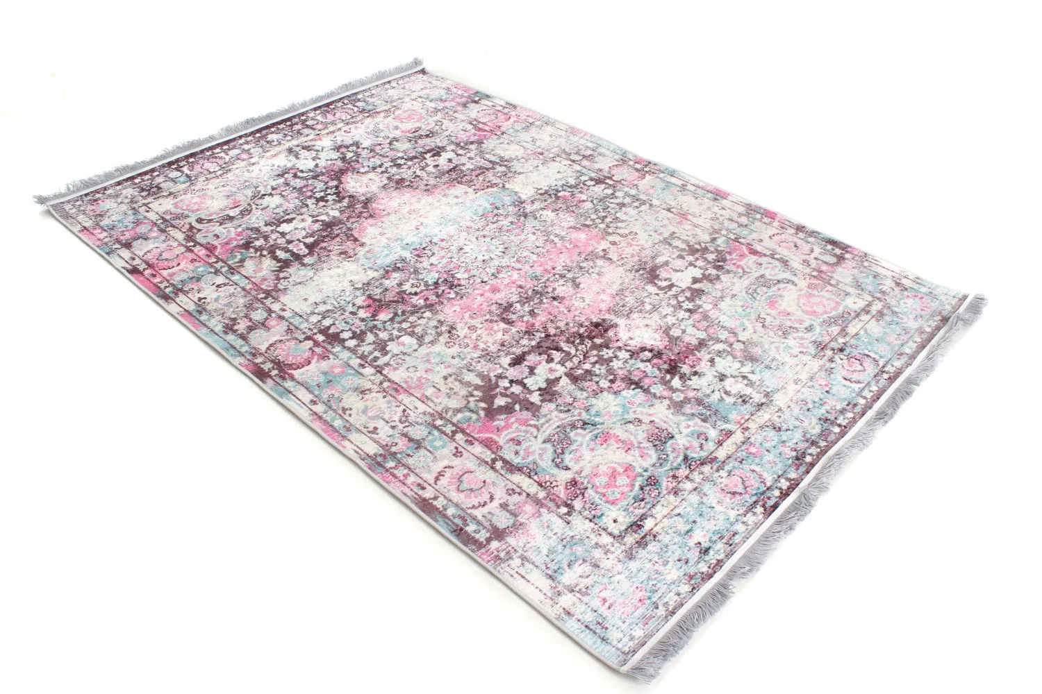 Rond vloerkleed - Jedaida (roze/multi)