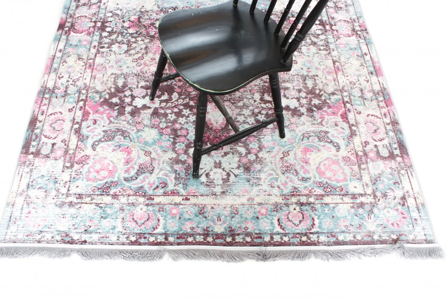 Rond vloerkleed - Jedaida (roze/multi)