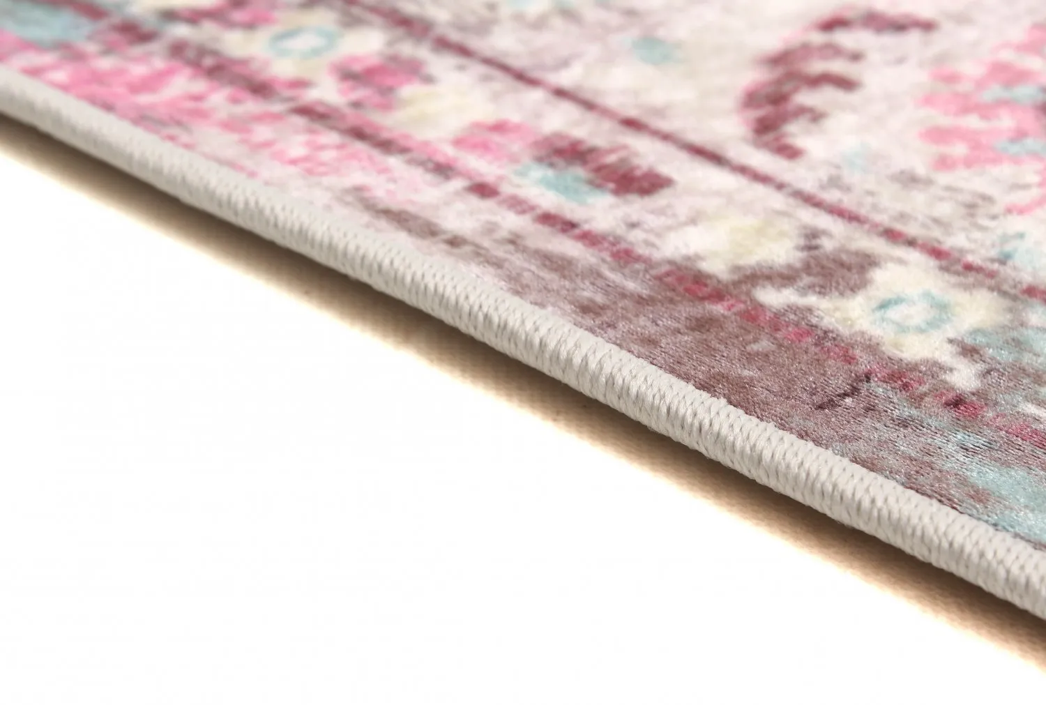 Rond vloerkleed - Jedaida (roze/multi)