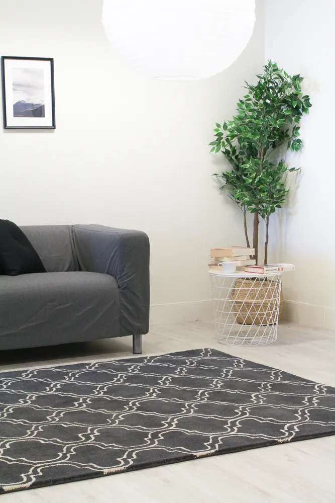 Wollen-vloerkleed - Korinth (donker grijs)