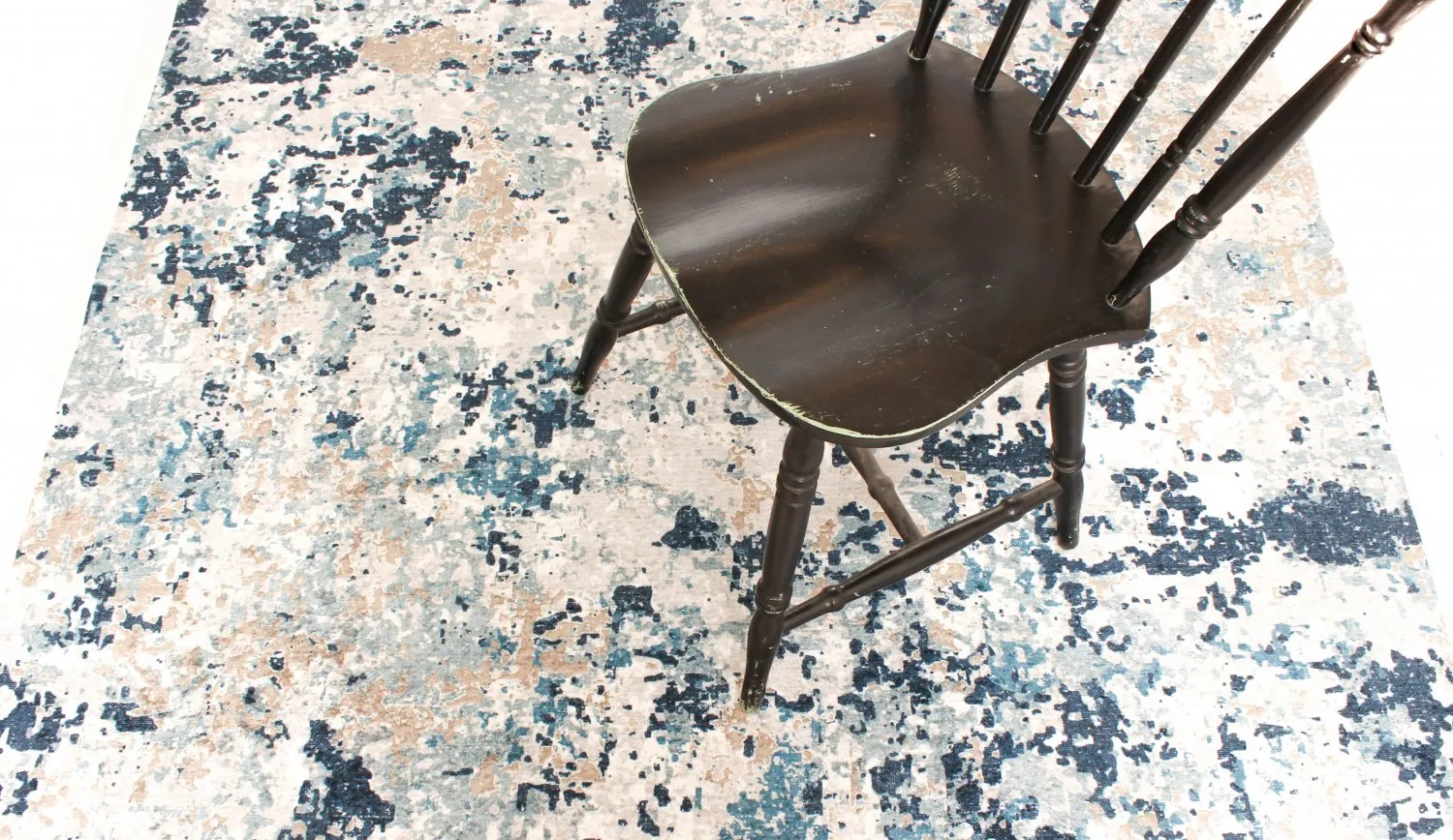 Rond vloerkleed - Hiboun (blauw)