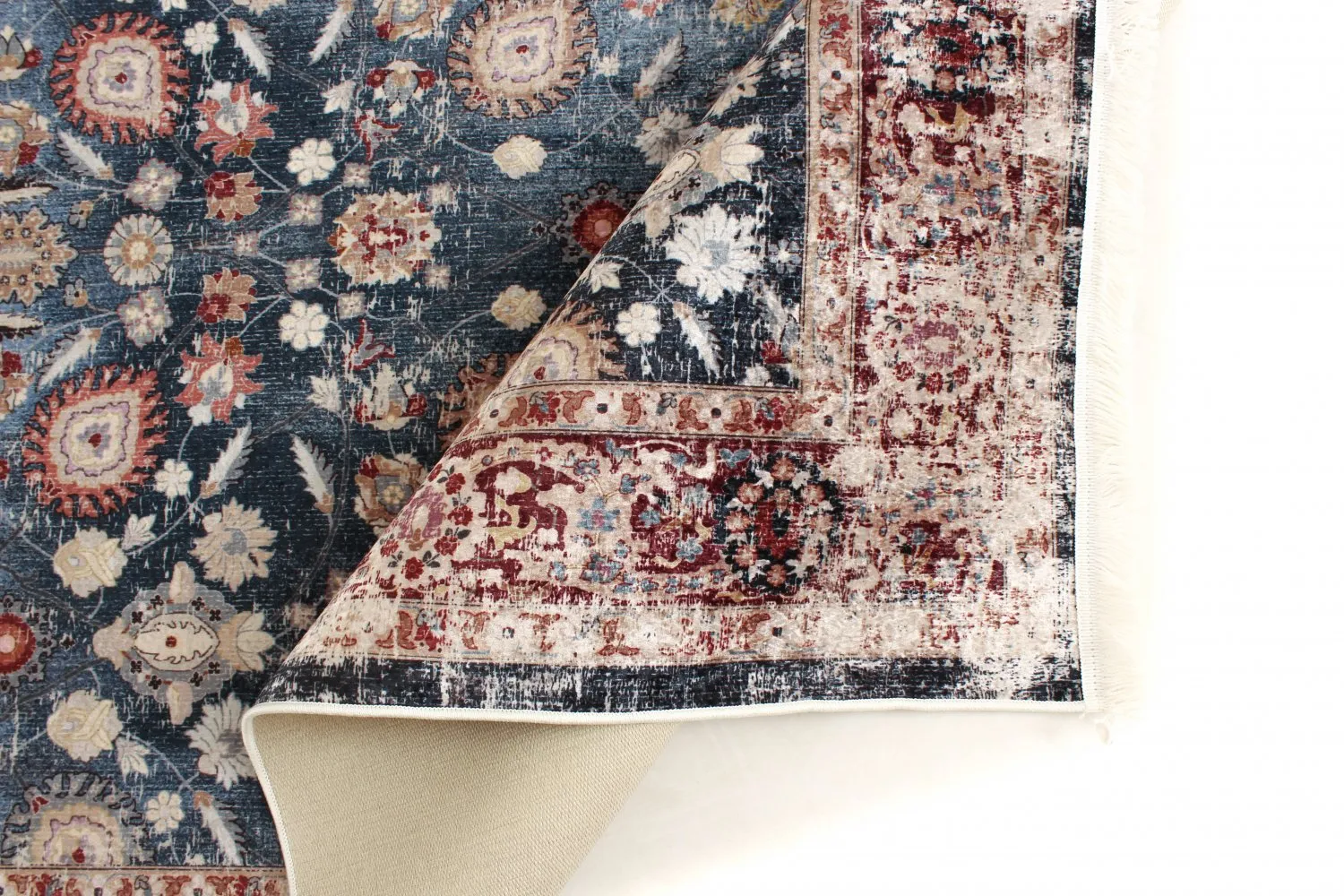 Rond vloerkleed - Bouhjar (donkerblauw/multi)