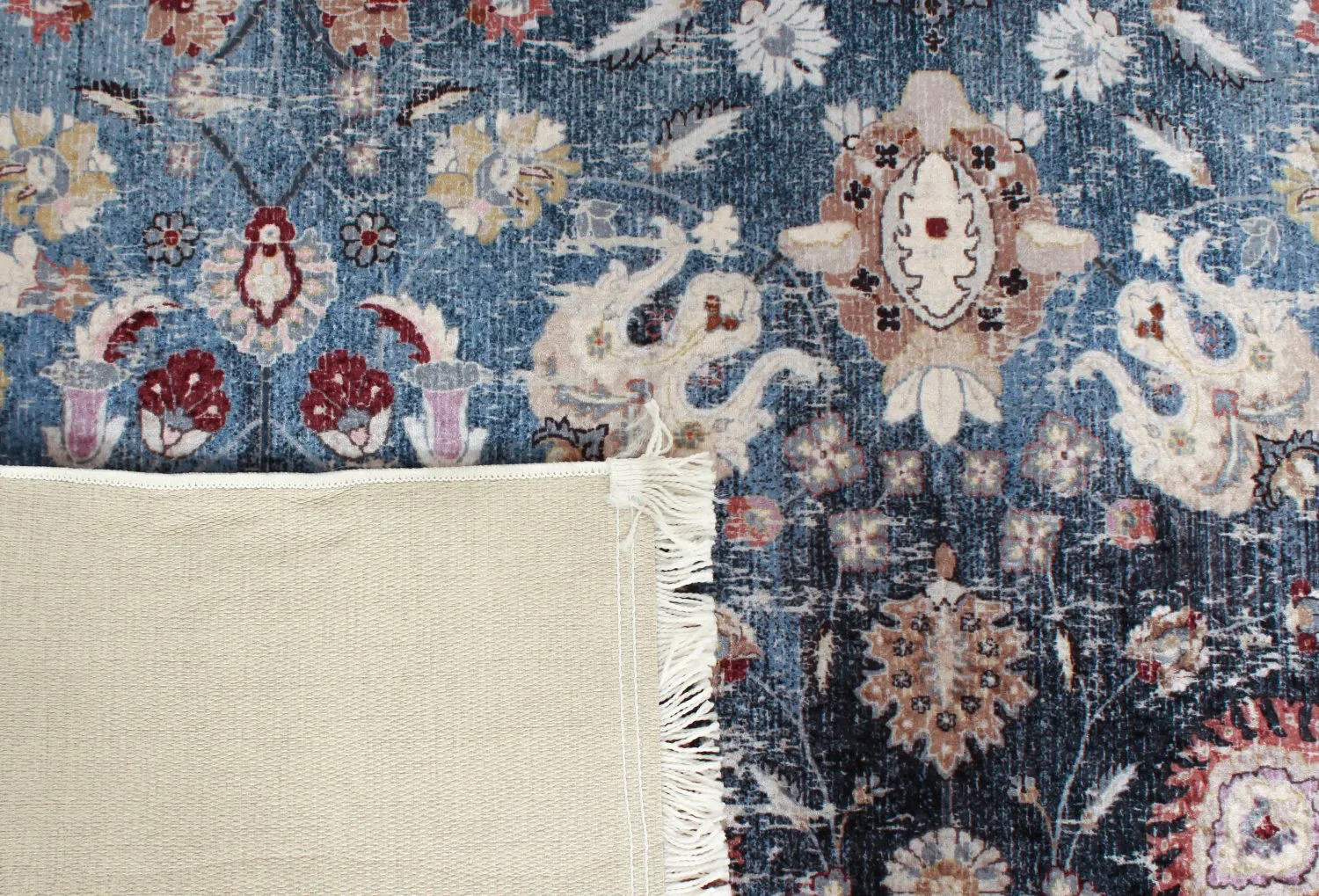 Rond vloerkleed - Bouhjar (donkerblauw/multi)