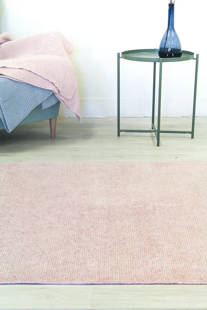 Bamboo silk-vloerkleed - Faliraki (lichtroze)