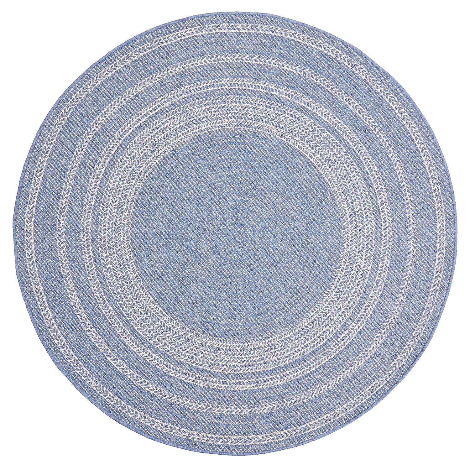 Rond vloerkleed - Indoor/Outdoor Angus (blauw)