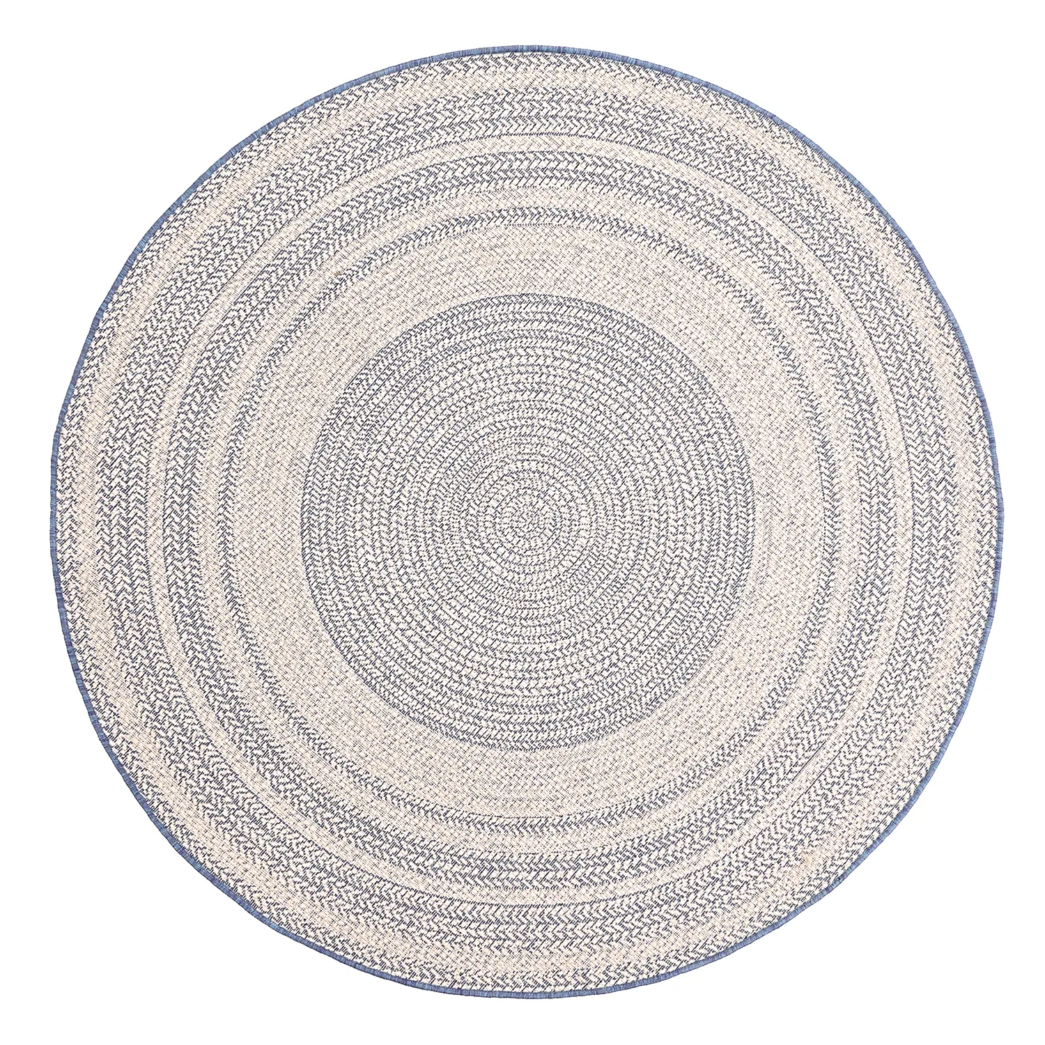 Rond vloerkleed - Indoor/Outdoor Angus (blauw)