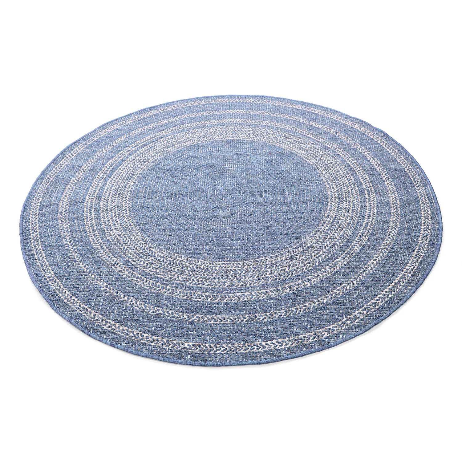 Rond vloerkleed - Indoor/Outdoor Angus (blauw)