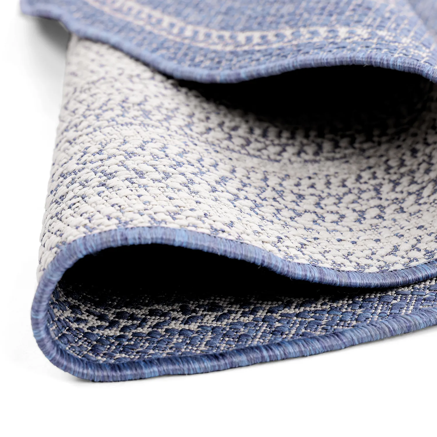 Rond vloerkleed - Indoor/Outdoor Angus (blauw)