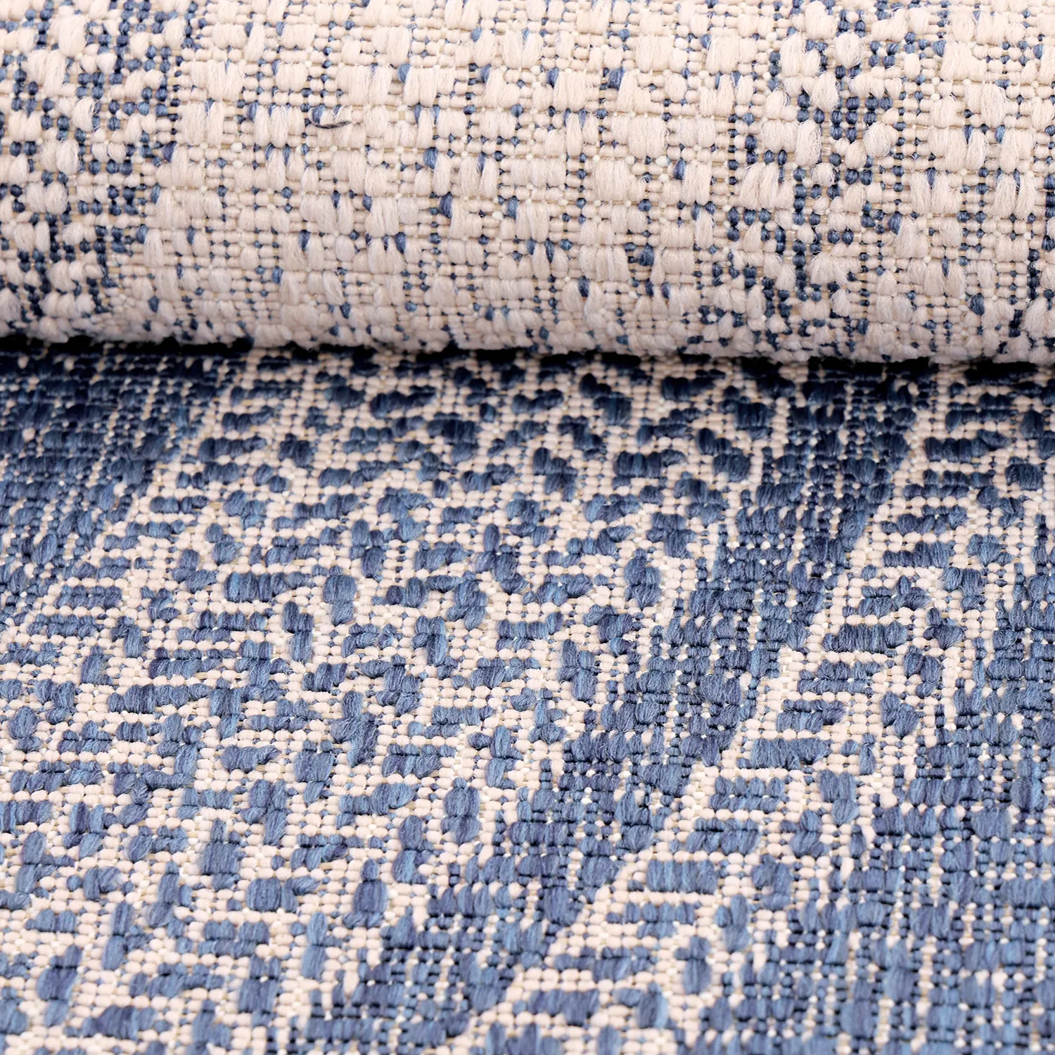 Rond vloerkleed - Indoor/Outdoor Angus (blauw)