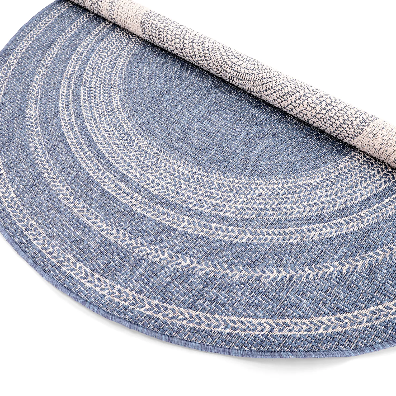 Rond vloerkleed - Indoor/Outdoor Angus (blauw)