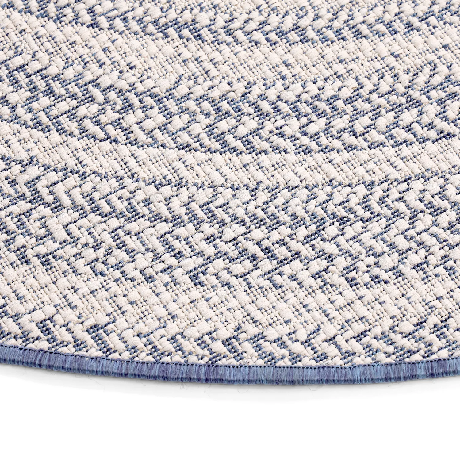 Rond vloerkleed - Indoor/Outdoor Angus (blauw)