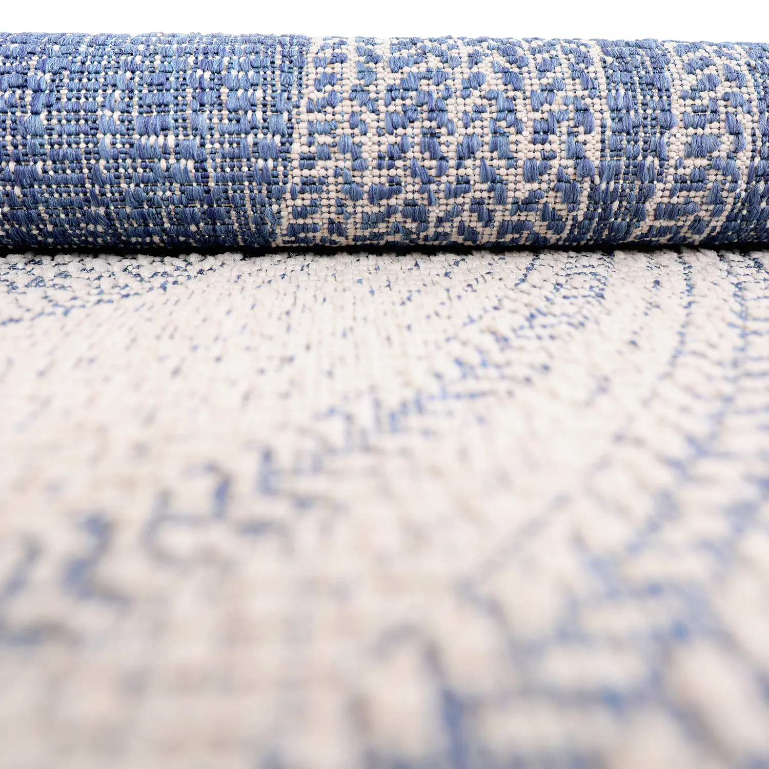 Rond vloerkleed - Indoor/Outdoor Angus (blauw)