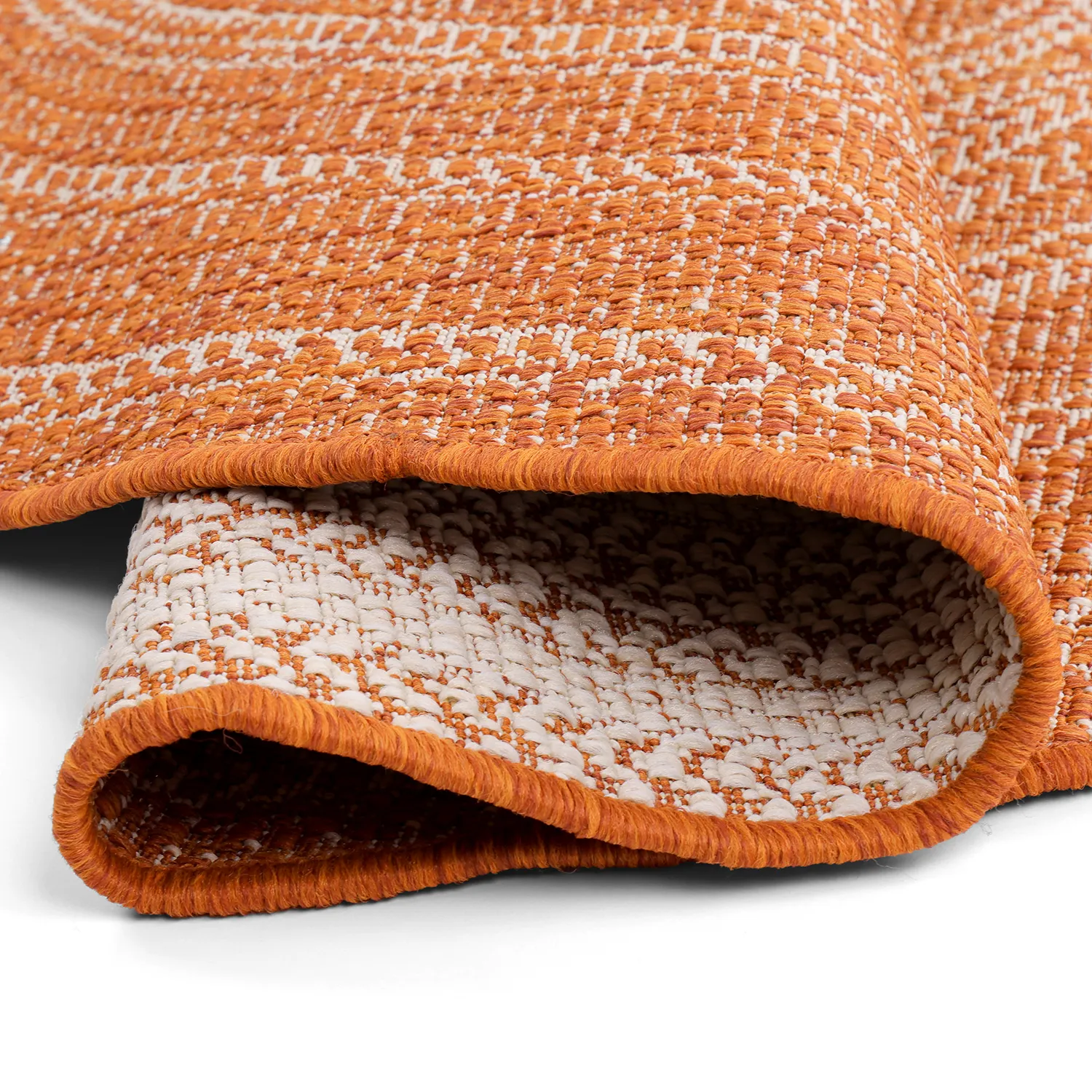 Rond vloerkleed - Indoor/Outdoor Angus (rood)