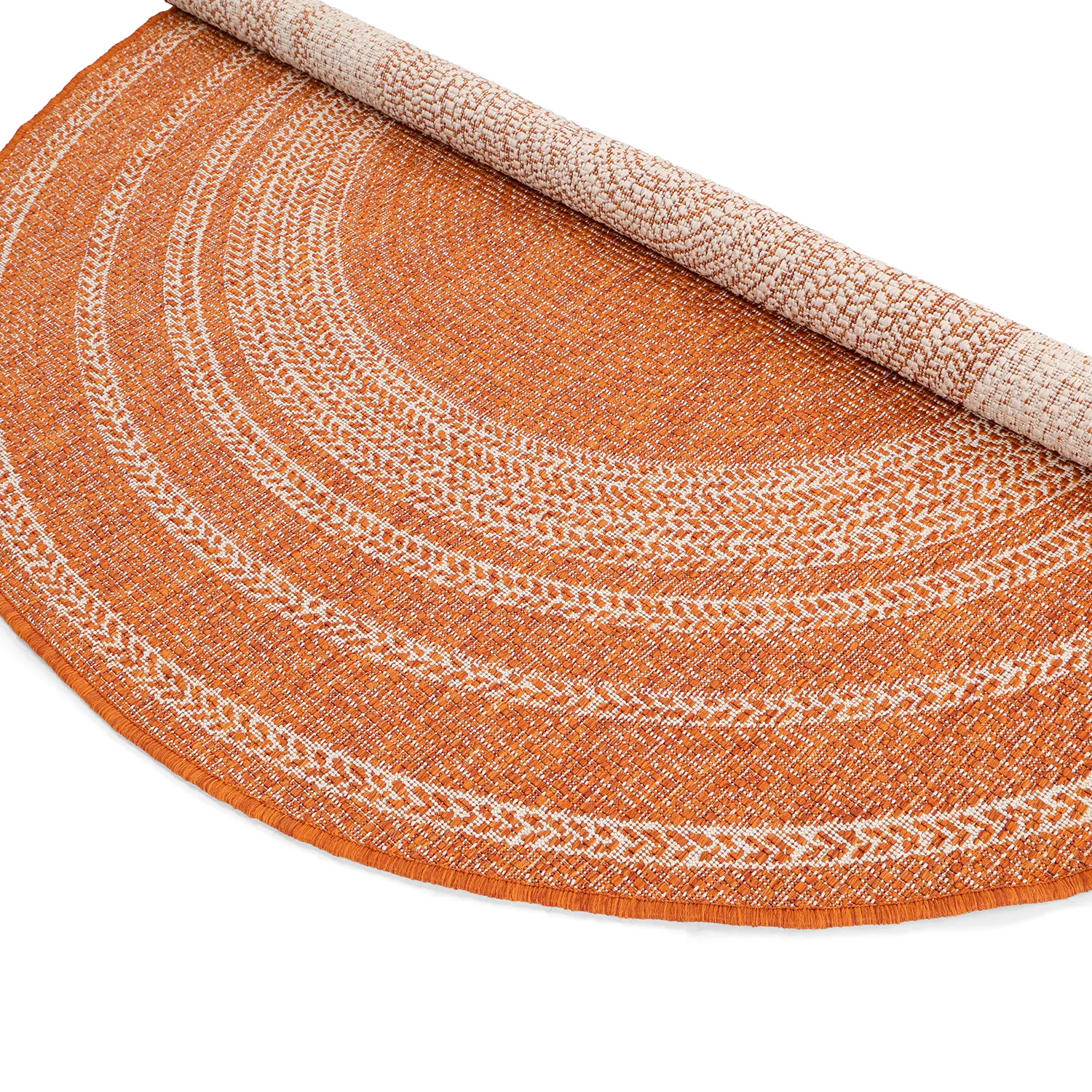 Rond vloerkleed - Indoor/Outdoor Angus (rood)