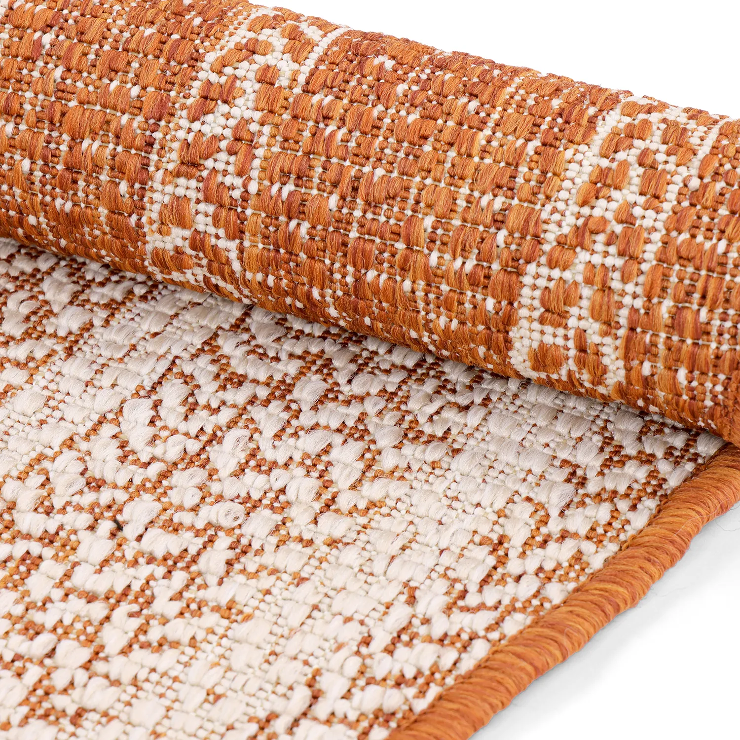 Rond vloerkleed - Indoor/Outdoor Angus (rood)